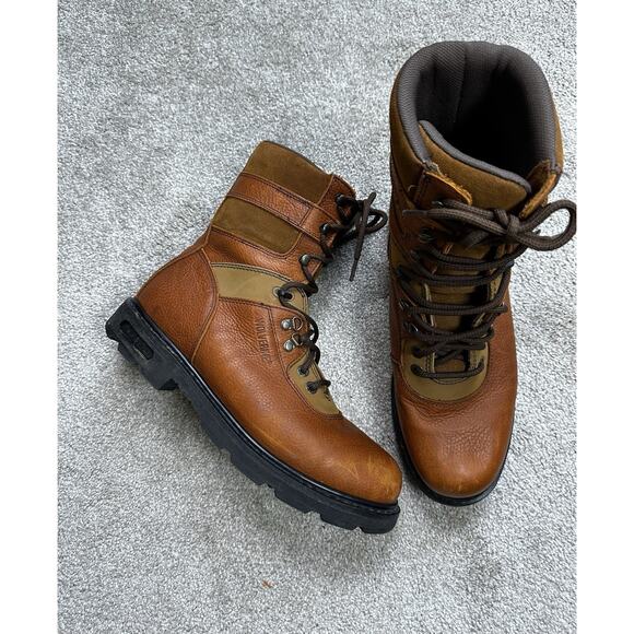 Wolverine Work Boots Mens 13M Brown Leather Lace Up Combat W04217 Slip Resistant main image 13